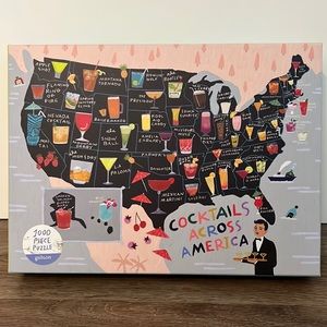 EUC - Cocktails Across America - 1,000 Piece Puzzle - Anne Bentley